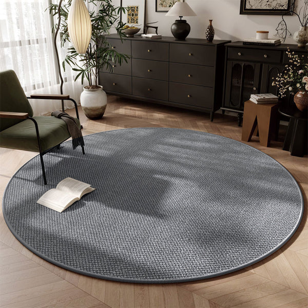 Woven Sisal-Style Round Rug in Solid Tones
