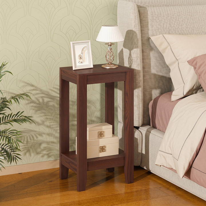 Tall Wooden Outdoor Side Table in Natural Oak