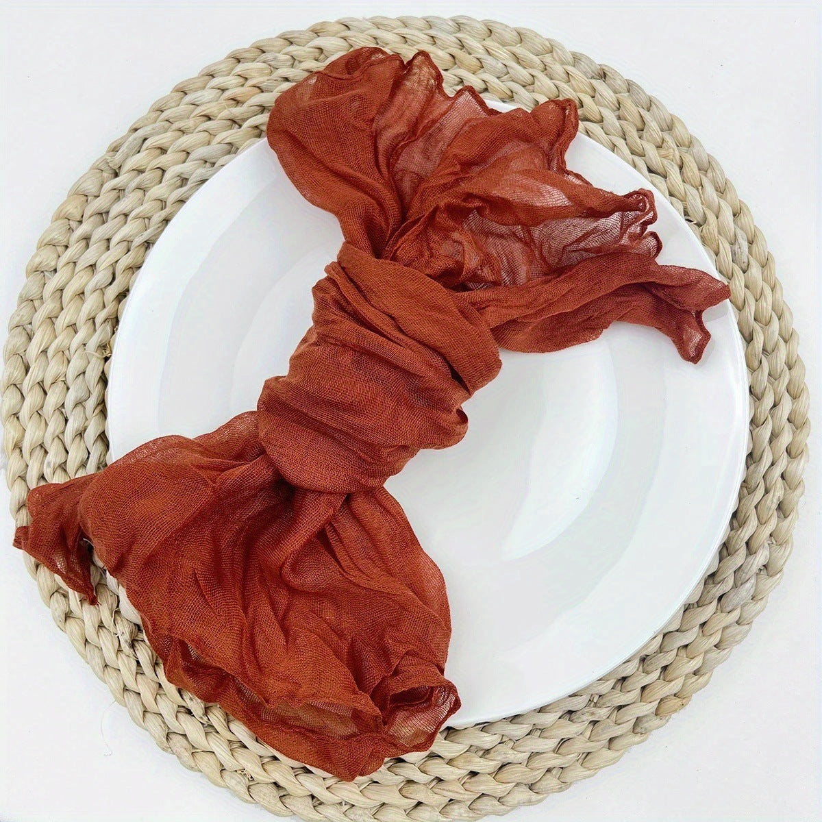 Bali Crinkled Chiffon Napkin, Plain Table Linen — view 10
