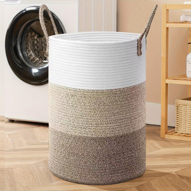 Woven Cotton Rope Storage Basket 58L
