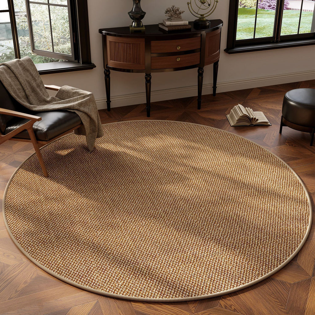 Woven Sisal-Style Round Rug in Solid Tones — view 3