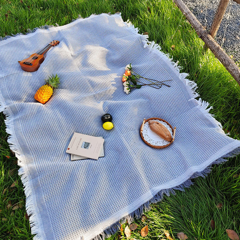 Stonewashed Linen Picnic & Dining Blanket — view 8