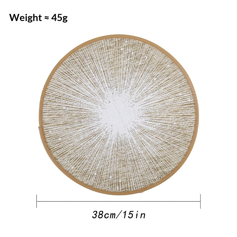 Handwoven Jute Natural Placemat & Coaster