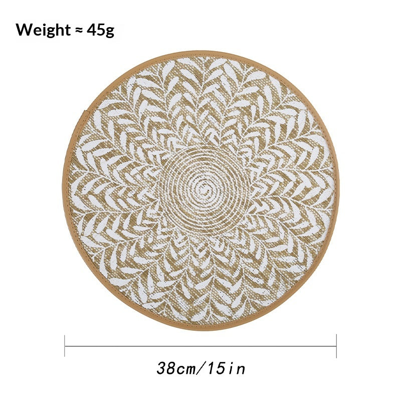 Handwoven Jute Natural Placemat & Coaster — view 5