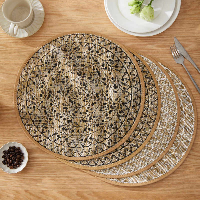 Handwoven Jute Natural Placemat & Coaster — view 14
