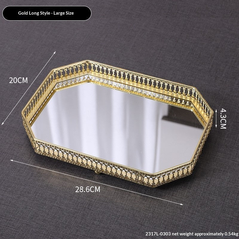 Wrought-Iron Sculptural Tray with Metal Base — view 6