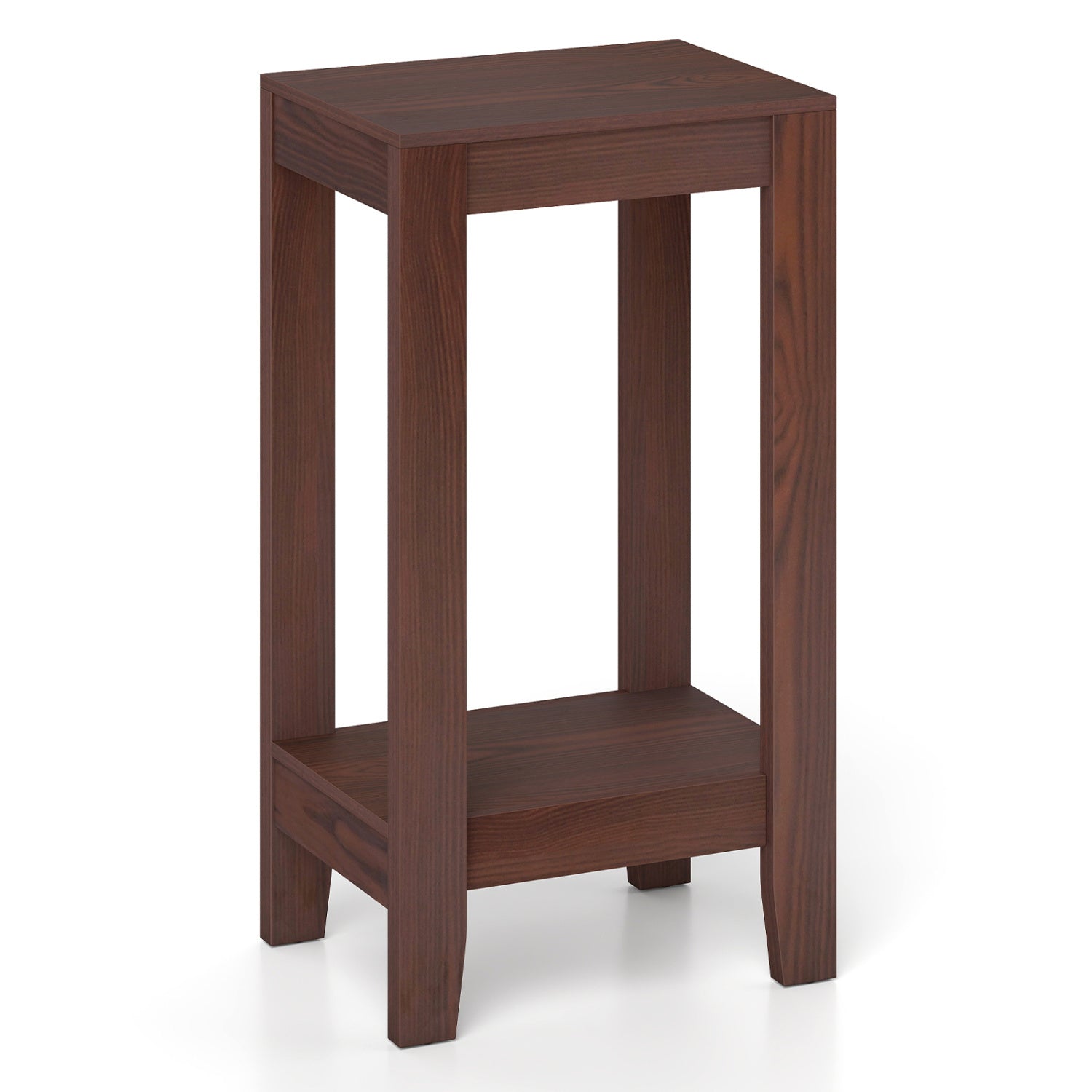 Tall Wooden Outdoor Side Table in Natural Oak — view 4