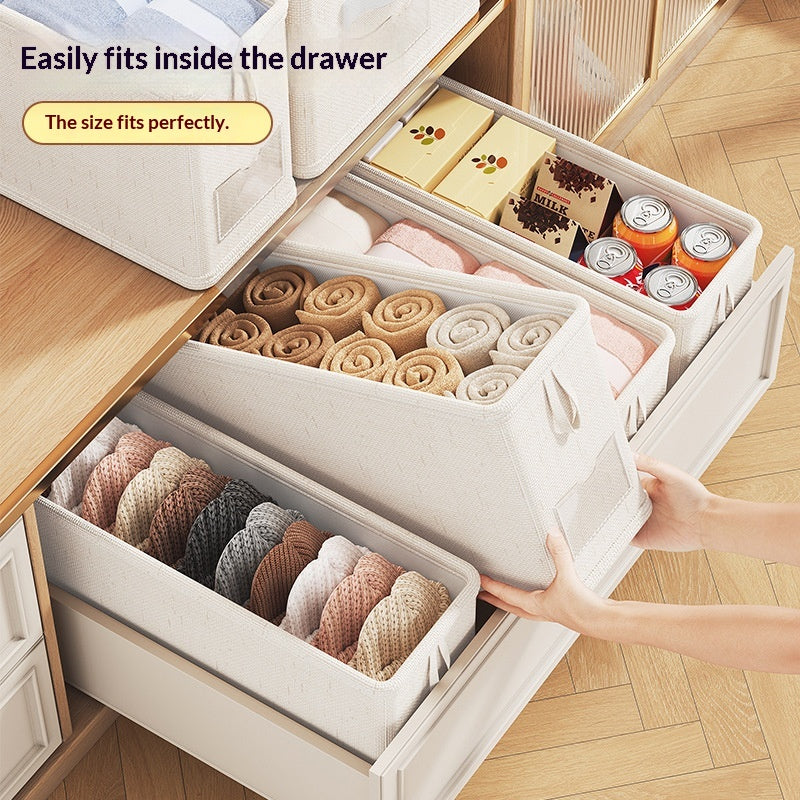 Woven Cotton Linen Lidded Storage Box — view 5