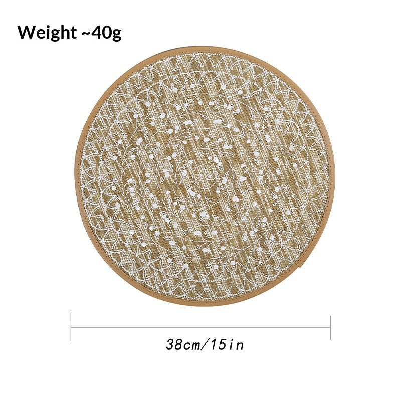 Handwoven Jute Natural Placemat & Coaster