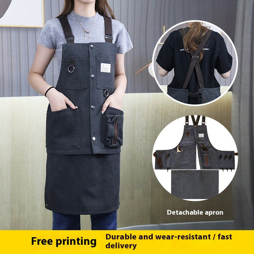 Detachable Waterproof Canvas Dining Apron