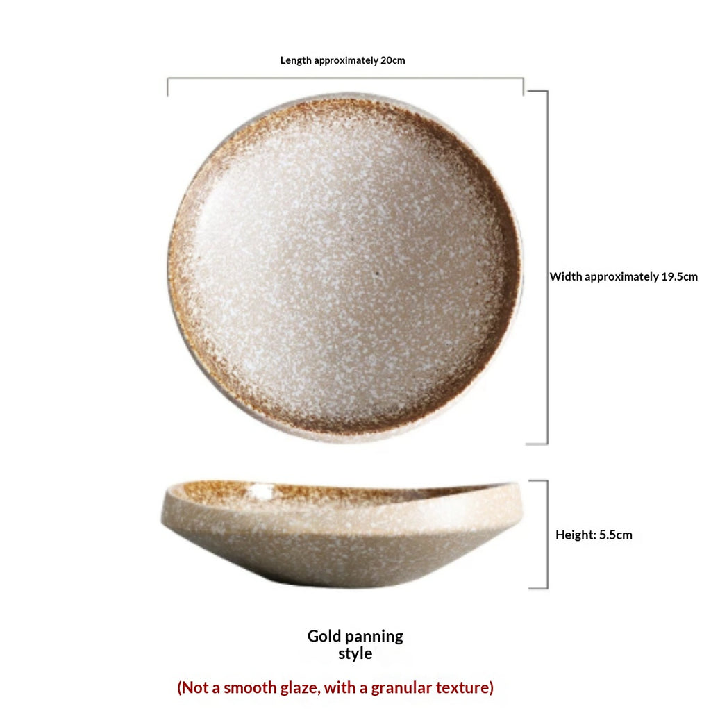 Wabi-Sabi Irregular Ceramic Serving Plate — view 6