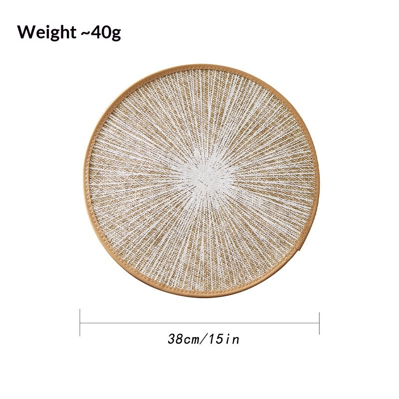 Handwoven Jute Natural Placemat & Coaster — view 2