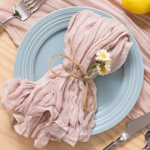 Bali Crinkled Chiffon Napkin, Plain Table Linen — view 2