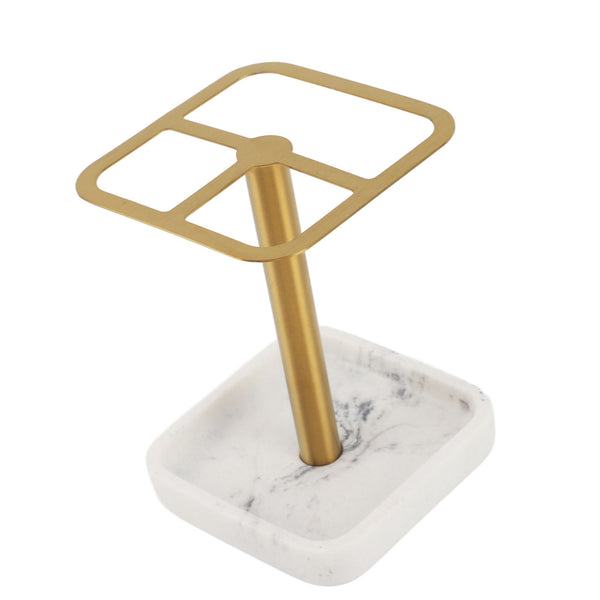 Gold Stainless Steel Toothbrush & Toothpaste Holder