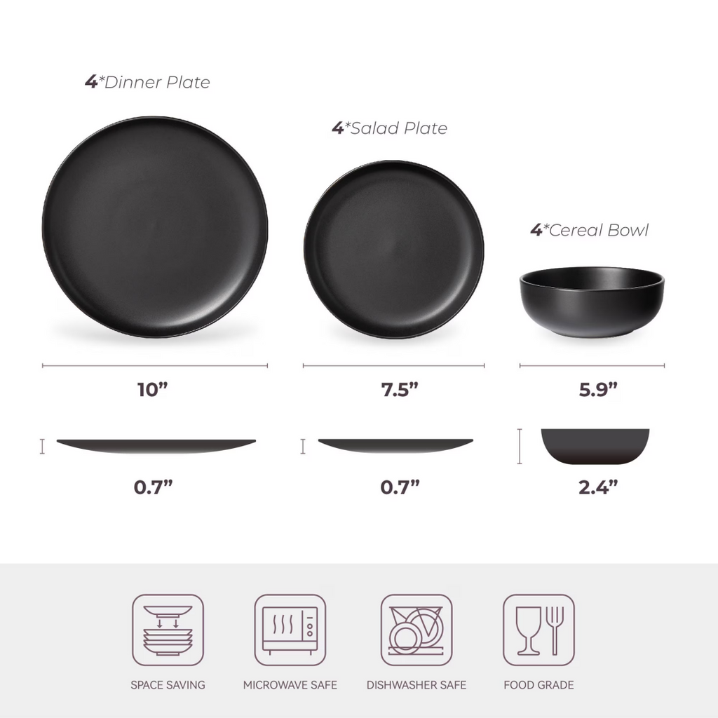 Matte Stoneware Dining Collection for Four — view 20