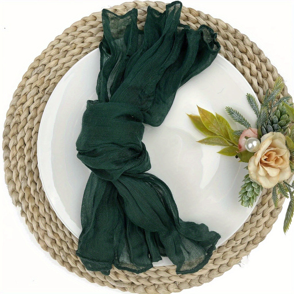 Bali Crinkled Chiffon Napkin, Plain Table Linen — view 7