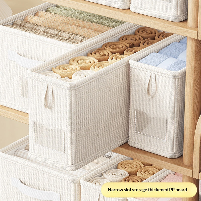 Woven Cotton Linen Lidded Storage Box — view 4