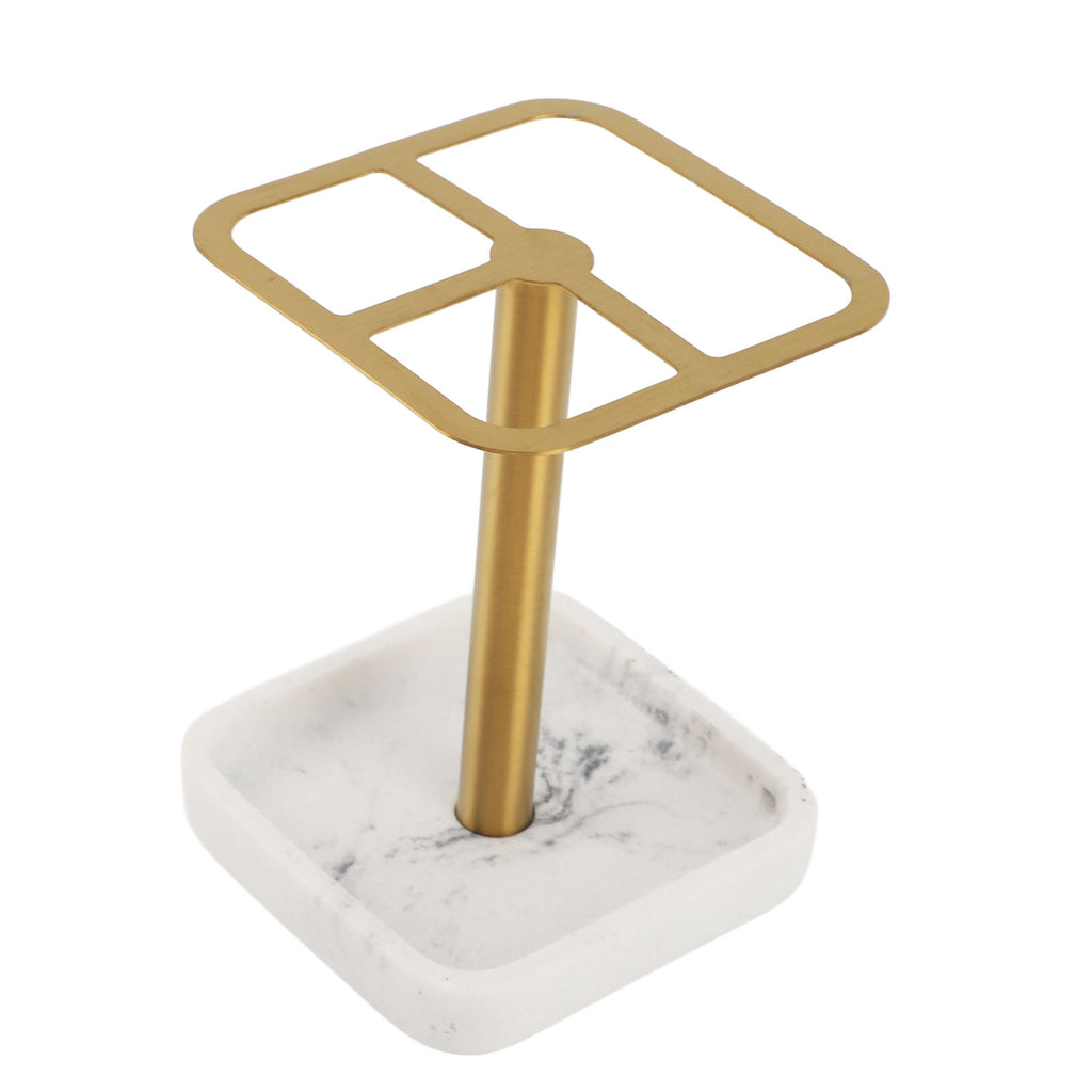 Gold Stainless Steel Toothbrush & Toothpaste Holder — view 6