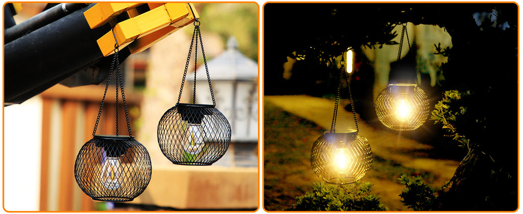 Solar Hanging Metal Garden Lantern