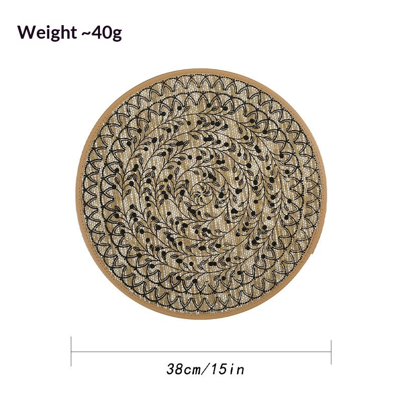 Handwoven Jute Natural Placemat & Coaster — view 8