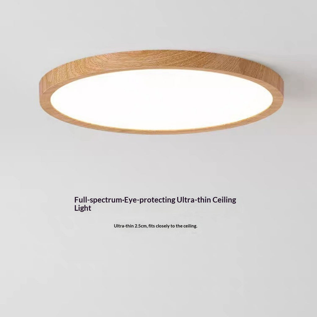 Minimalist Natural Wood Ceiling Light, 2.5cm