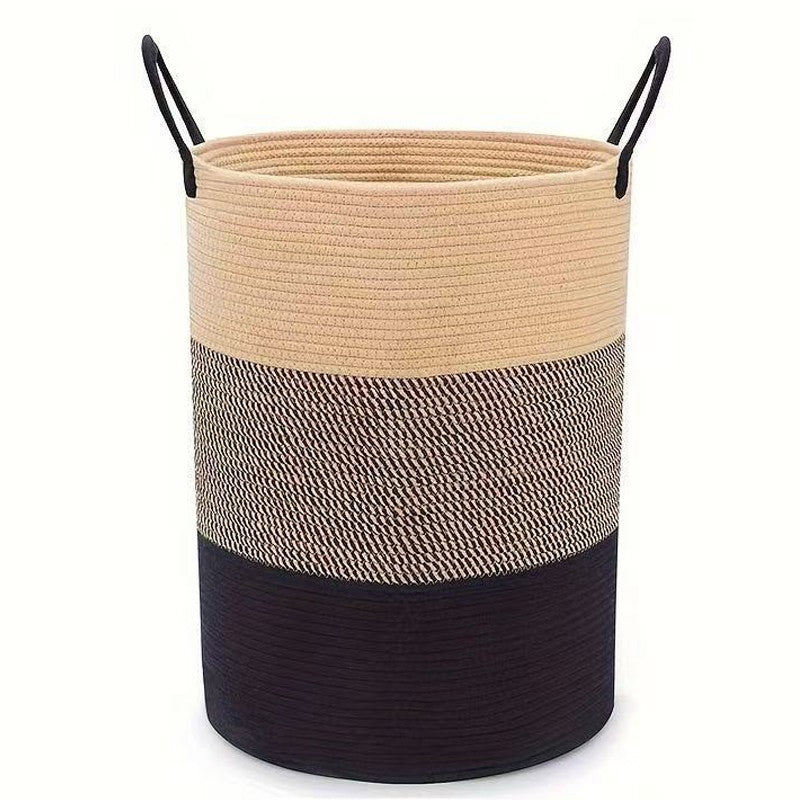 Woven Cotton Rope Storage Basket 58L — view 10