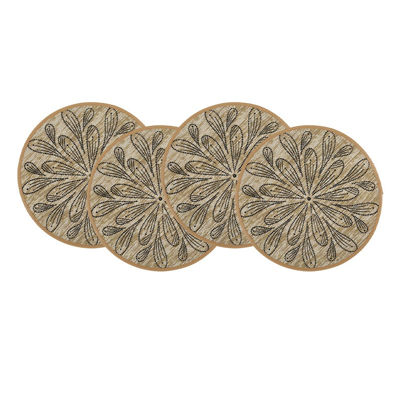 Handwoven Jute Natural Placemat & Coaster
