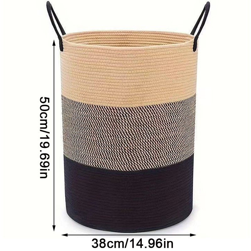 Woven Cotton Rope Storage Basket 58L — view 5
