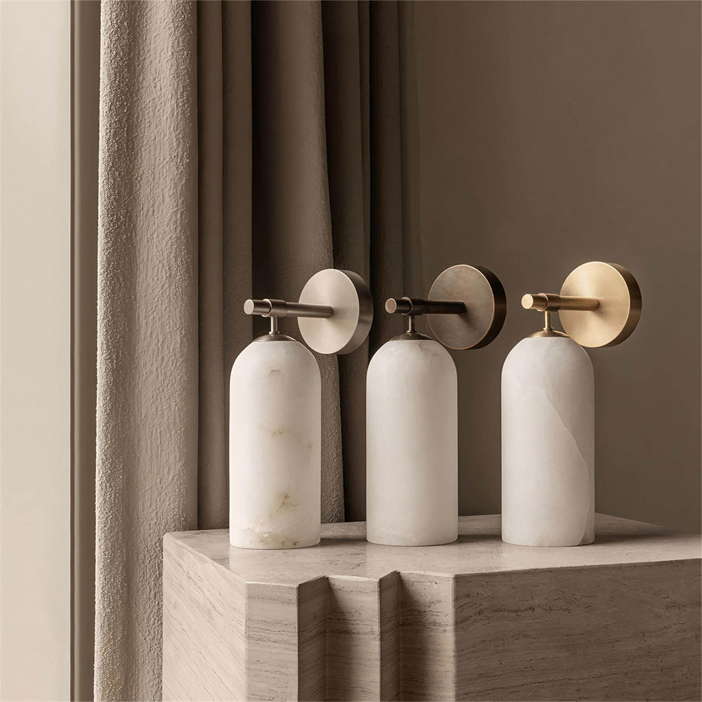 Marble & Copper Sculptural Wall Lamp — view 6