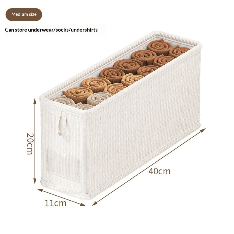 Woven Cotton Linen Lidded Storage Box — view 6