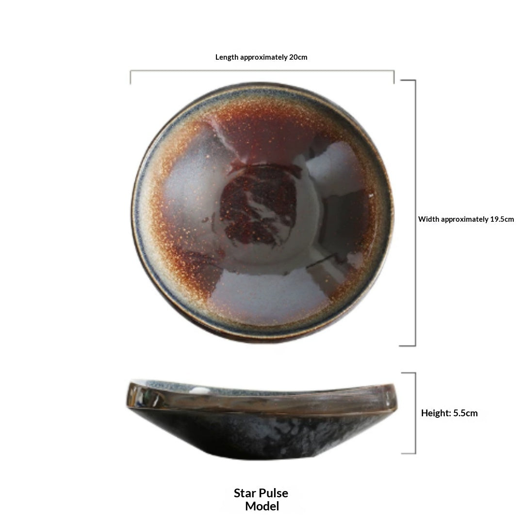 Wabi-Sabi Irregular Ceramic Serving Plate — view 5