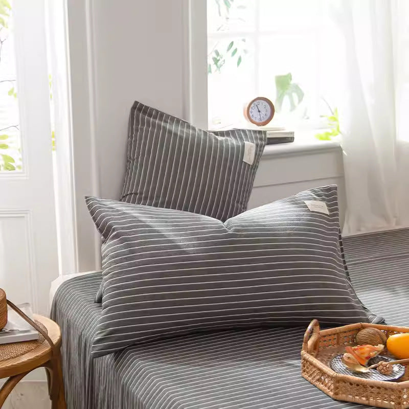 Korean Washed Cotton Pillowcase Pair — Cloud Soft — view 2