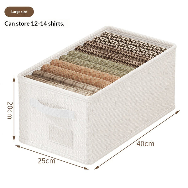 Woven Cotton Linen Lidded Storage Box