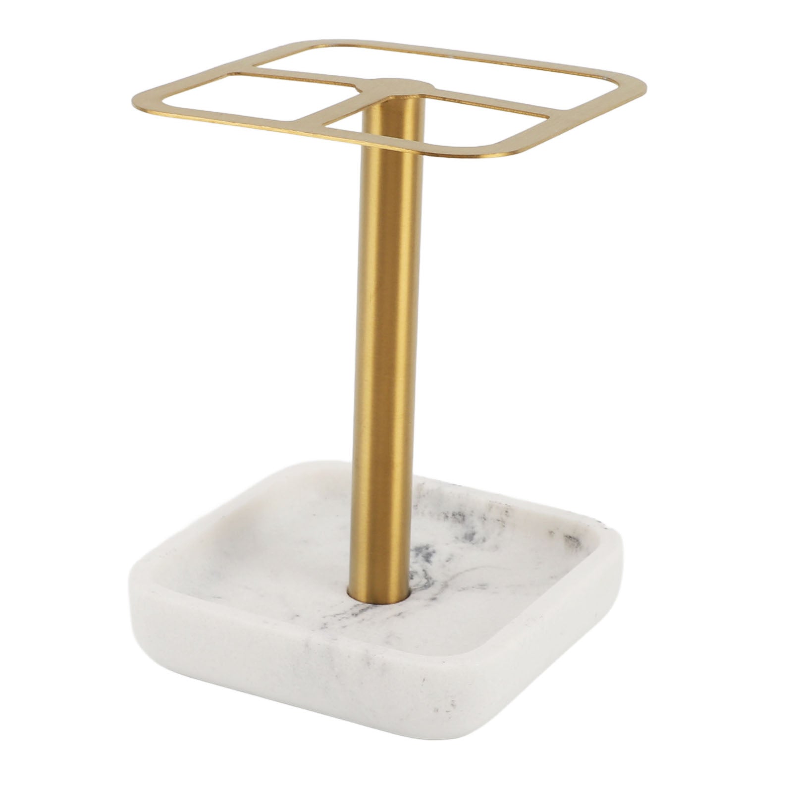 Gold Stainless Steel Toothbrush & Toothpaste Holder — view 3