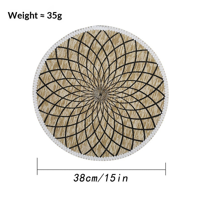 Handwoven Jute Natural Placemat & Coaster — view 12