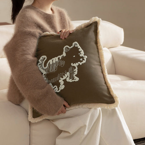 Cotton Canvas Throw Pillow — Homestay Warmth