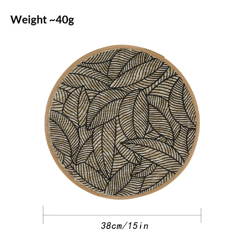 Handwoven Jute Natural Placemat & Coaster — view 10