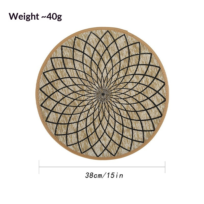 Handwoven Jute Natural Placemat & Coaster — view 9