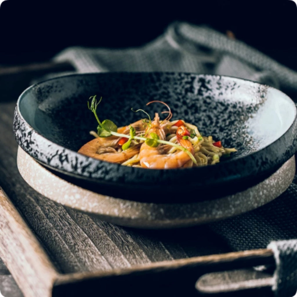 Wabi-Sabi Irregular Ceramic Serving Plate