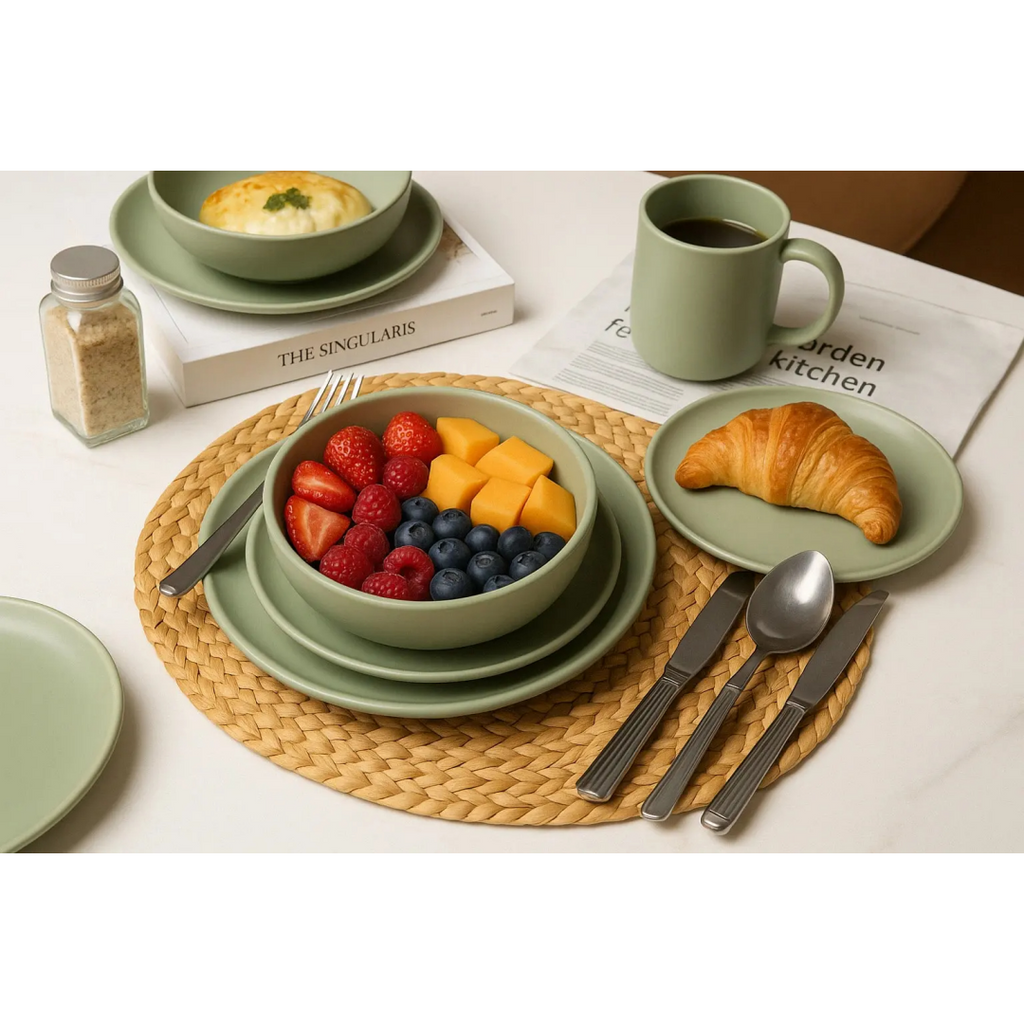 Matte Stoneware Dining Collection for Four — view 5
