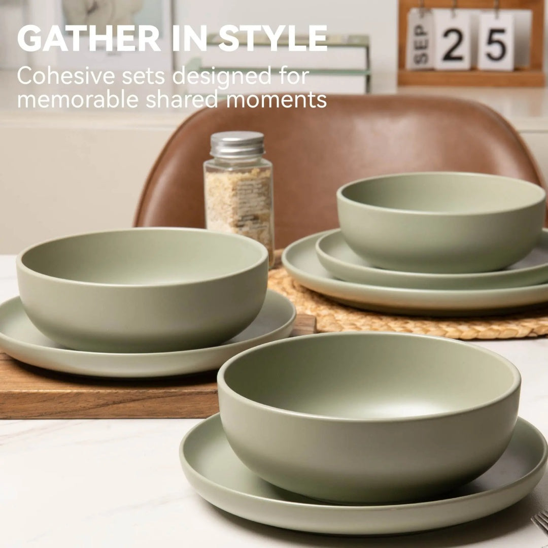 Matte Stoneware Dining Collection for Four — view 6