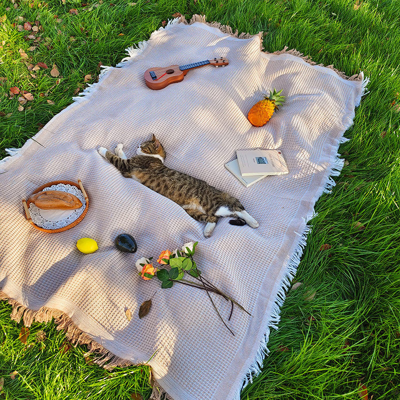 Stonewashed Linen Picnic & Dining Blanket — view 6
