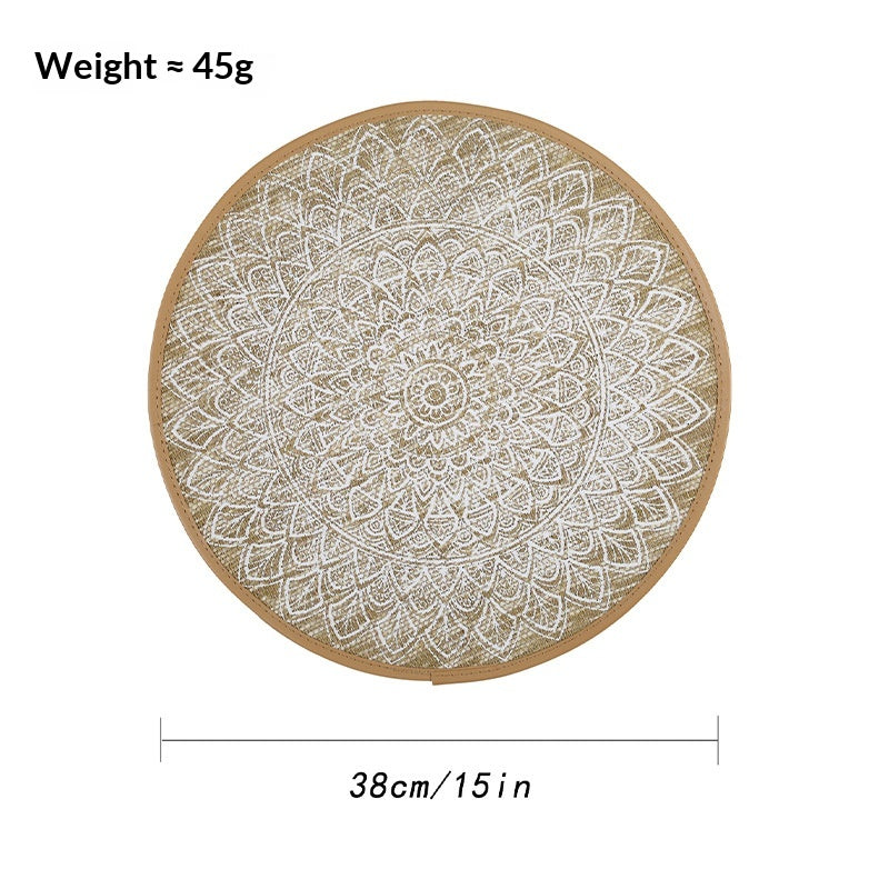 Handwoven Jute Natural Placemat & Coaster — view 20