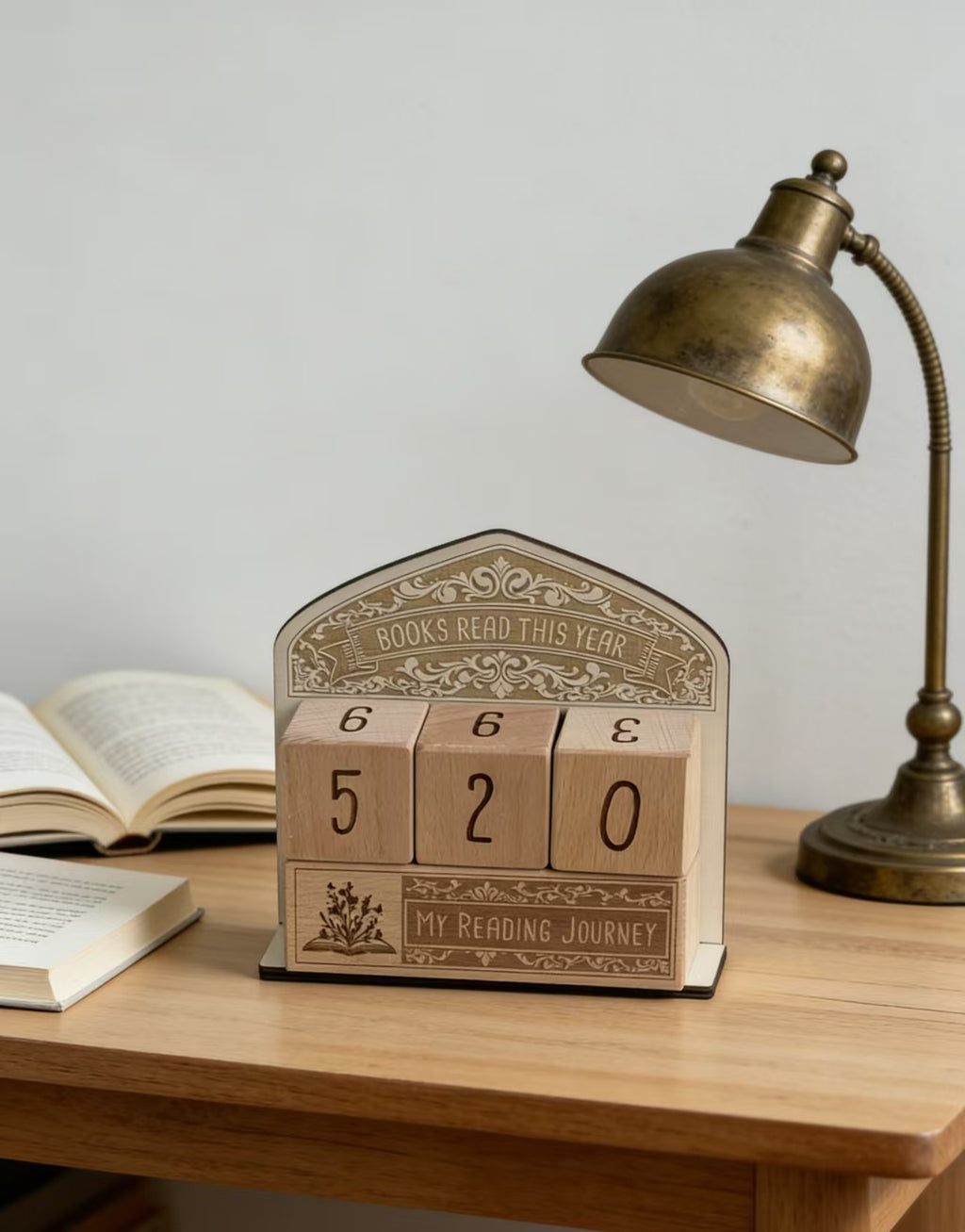 Wooden Reading Journey Desk Block Calendar — view 4