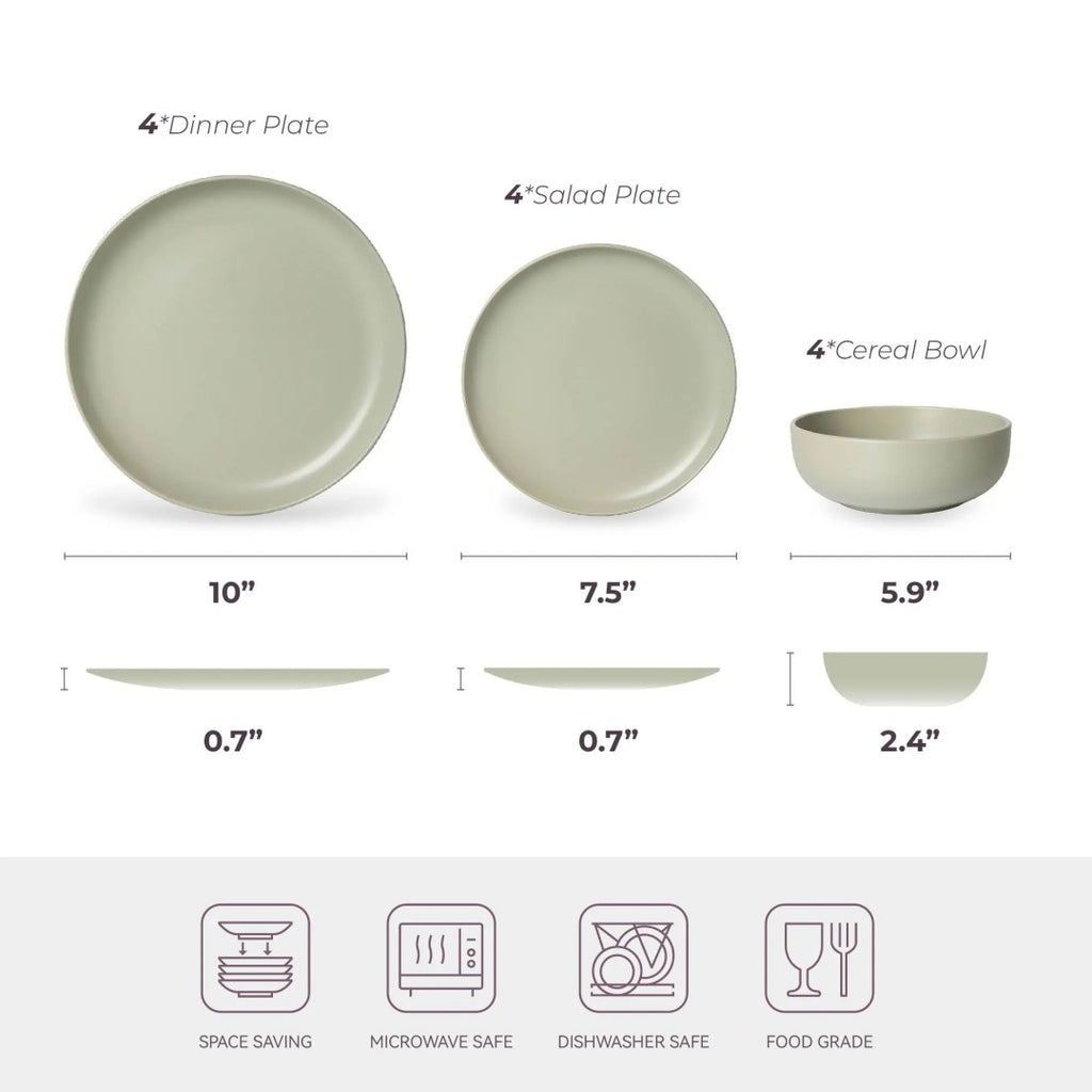 Matte Stoneware Dining Collection for Four — view 4