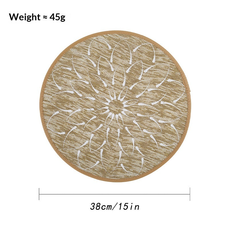 Handwoven Jute Natural Placemat & Coaster