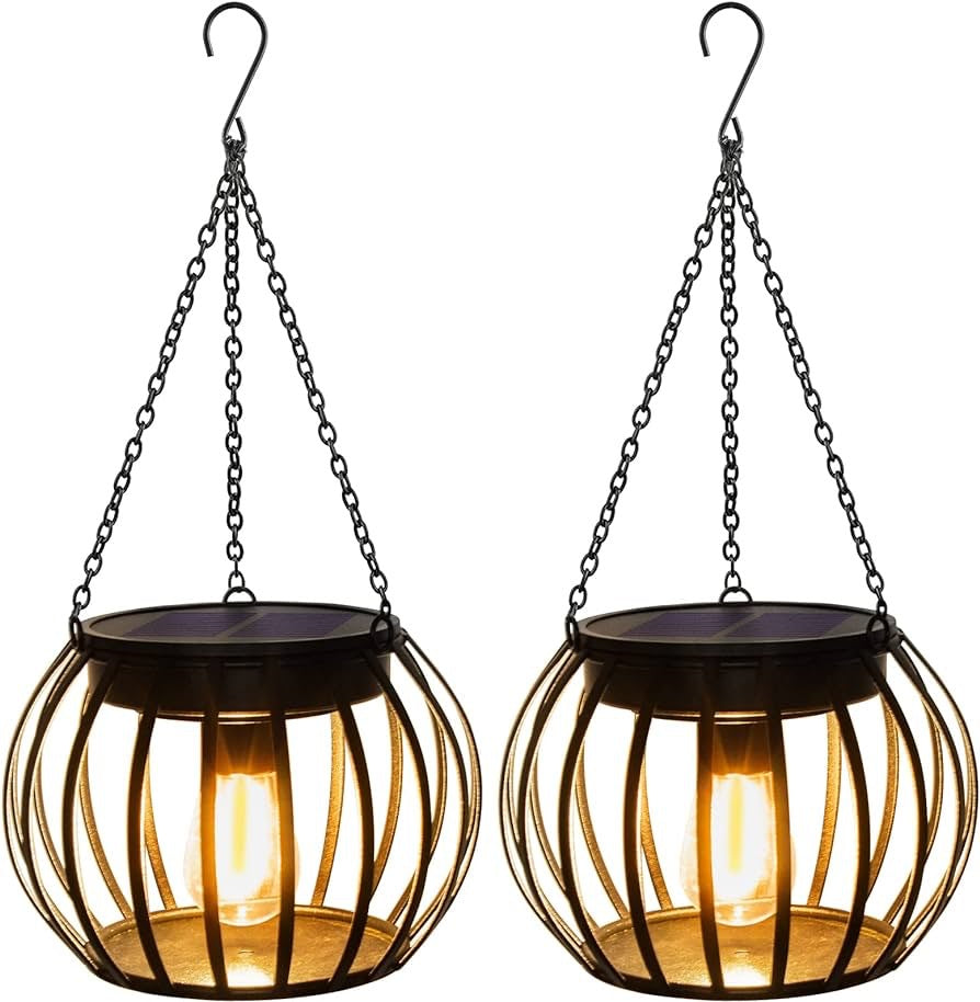 Solar Hanging Metal Garden Lantern
