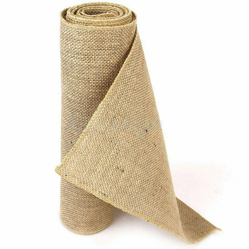 Rustic Hessian Table Runner in Natural Jute — view 7