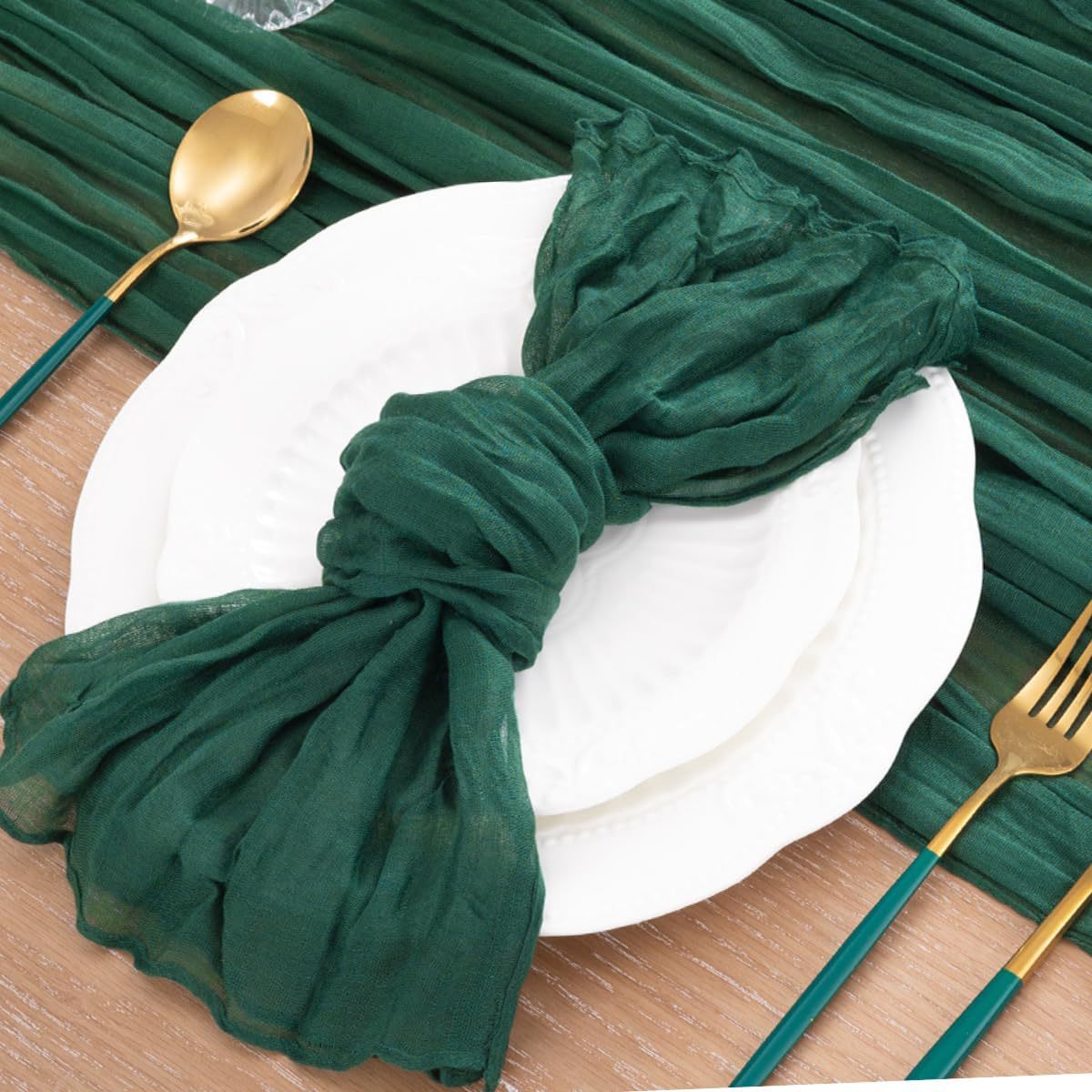 Bali Crinkled Chiffon Napkin, Plain Table Linen — view 19