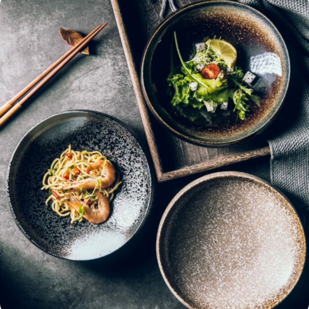 Wabi-Sabi Irregular Ceramic Serving Plate — view 4